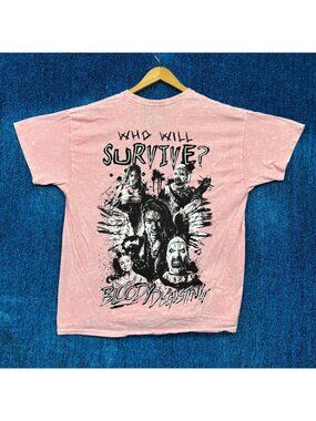 Bloody Disgusting x Terrifier Horror Movie Pink T-Shirt Size Large